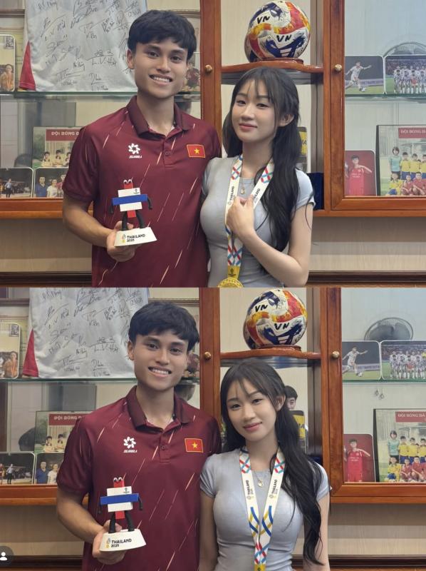"Người hùng" U23 Việt Nam chiều bạn gái hết cỡ, vừa vào phòng thay đồ đã vội gọi điện báo tin vui chiến thắng- Ảnh 7.