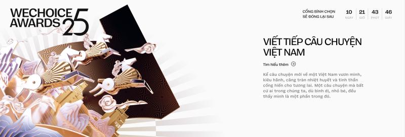 WeChoice Awards 2025 mở bình chọn hạng mục Giải trí: Màn chạm trán “đỉnh nóc” của dàn sao Vbiz, hit quốc dân so kè từng vote- Ảnh 1.