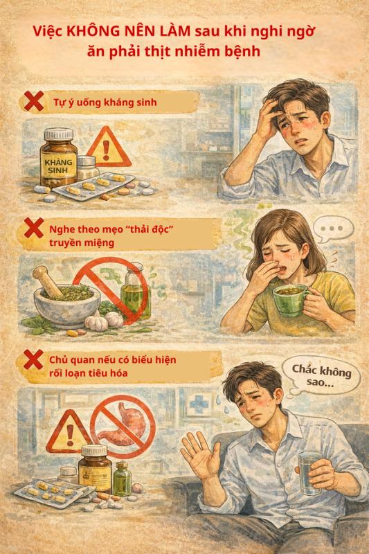 Nghi ngờ đã ăn phải thịt lợn nhiễm bệnh? Đừng hoảng loạn - tuyệt đối không làm 3 việc này- Ảnh 2.