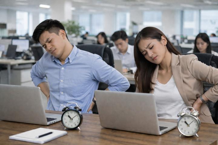 Ngồi văn phòng 10 tiếng/ngày, nhiều người 30 tuổi đã thoát vị đĩa đệm- Ảnh 1.
