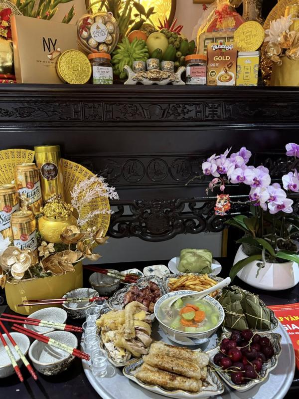 Cận cảnh ban thờ Tết 