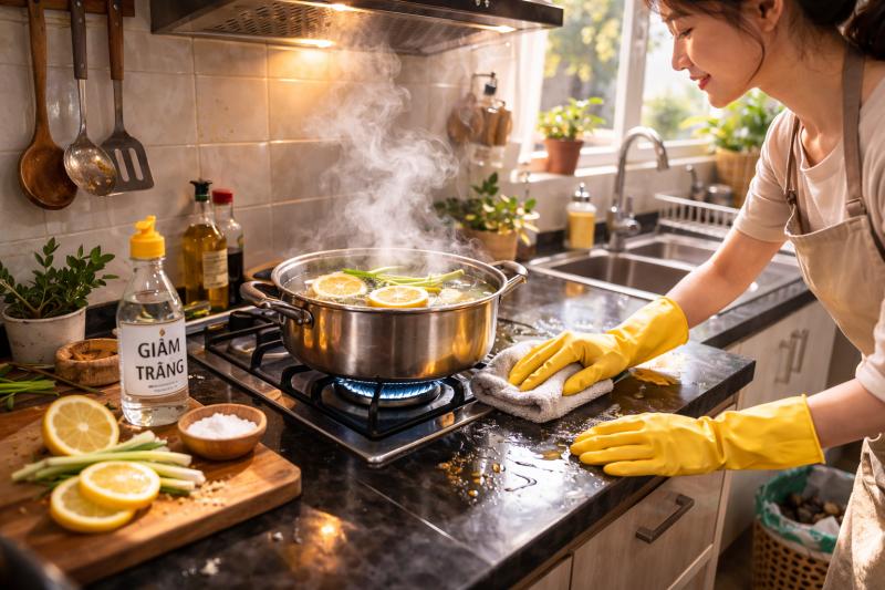 Sau mùng 3, bếp ám mùi đến mức mở cửa vẫn không hết - cho đến khi thử cách này- Ảnh 2.