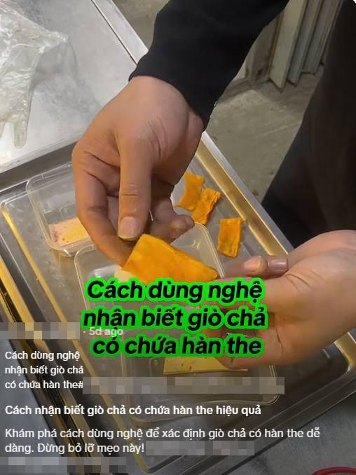 Xôn xao cách dùng nghệ kiểm tra giò chả chứa hàn the: Có phải là giải pháp chọn thực phẩm an toàn để người tiêu dùng yên tâm dịp Tết?- Ảnh 1.