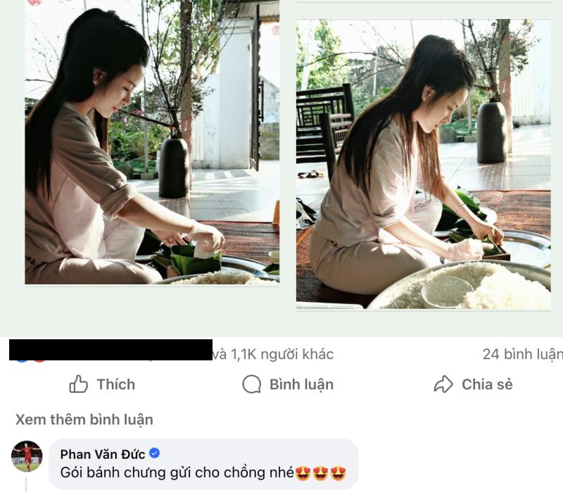 Võ Nhật Linh đảm đang gói bánh chưng, gửi trọn yêu thương cho Phan Văn Đức khi phải thi đấu xa nhà ngày Tết- Ảnh 5.