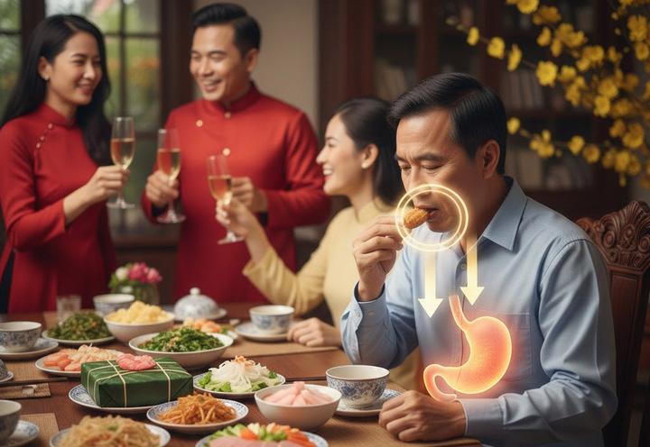 3 nguyên tắc ăn uống người có bệnh dạ dày phải 'nằm lòng' để Tết khỏe- Ảnh 1.