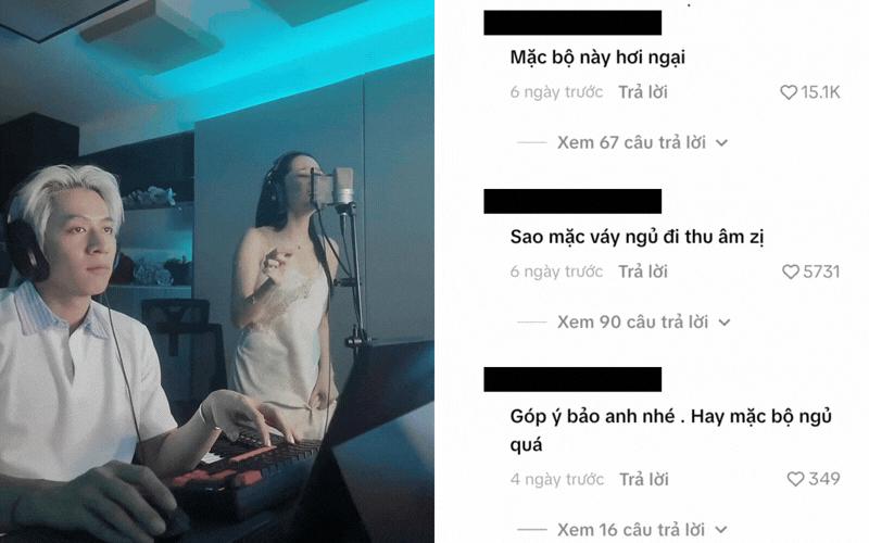 Phát ngại vì chiếc váy trong phòng thu của Bảo Anh- Ảnh 2.