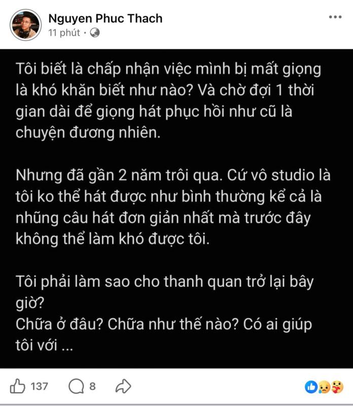 Nam ca sĩ Việt có hit trăm triệu view bị mất giọng, suốt 2 năm không thể hát nổi 1 câu đơn giản- Ảnh 1.