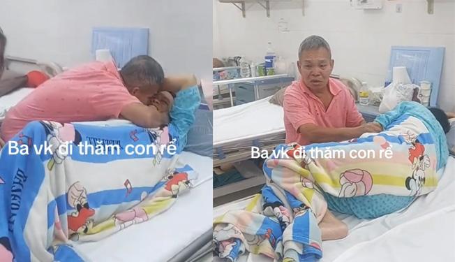 Bố vợ mếu máo ôm hôn con rể nằm trên giường bệnh: Câu chuyện đau lòng phía sau- Ảnh 1.