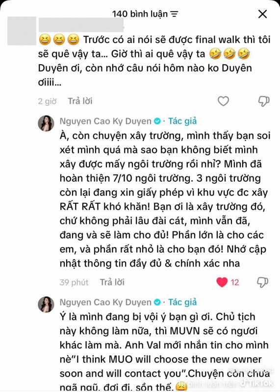 Kỳ Duyên đáp trả khi bị chất vấn chừng nào xây xong 10 trường học- Ảnh 1.