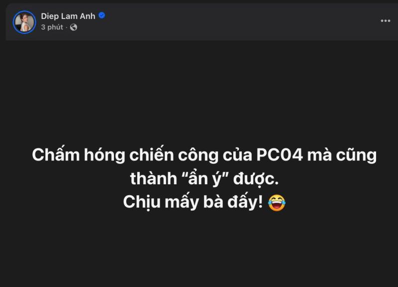Diệp Lâm Anh bình luận gì ở fanpage Phòng, chống ma túy - Công an TP.HCM mà gây bão?- Ảnh 3.