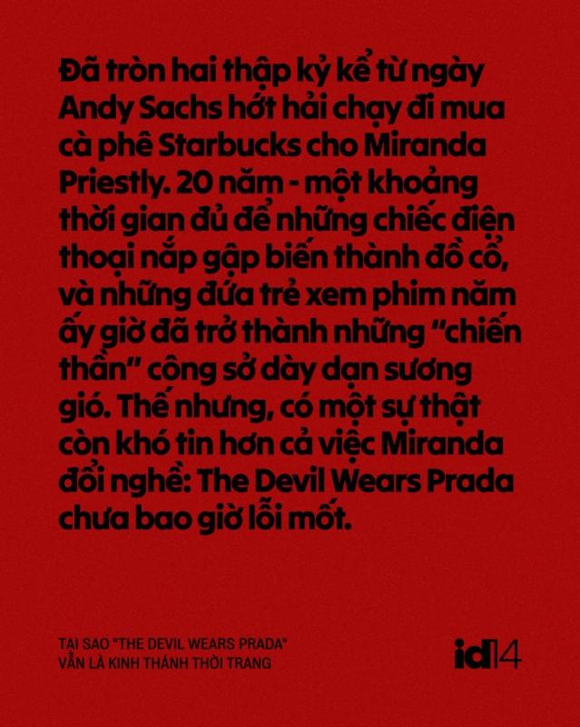 Tại sao The Devil Wears Prada vẫn là kinh thánh thời trang dù thế giới đã đổi thay đến chóng mặt?- Ảnh 1.
