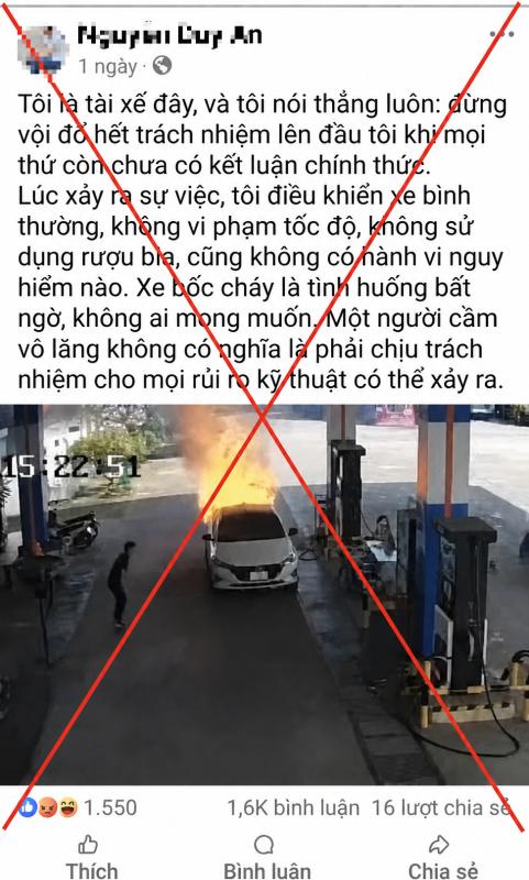 Cháy xe 2 người chết: Giữa "bão" dư luận, xuất hiện nick Facebook nhận "tôi là tài xế" - Ảnh 1.