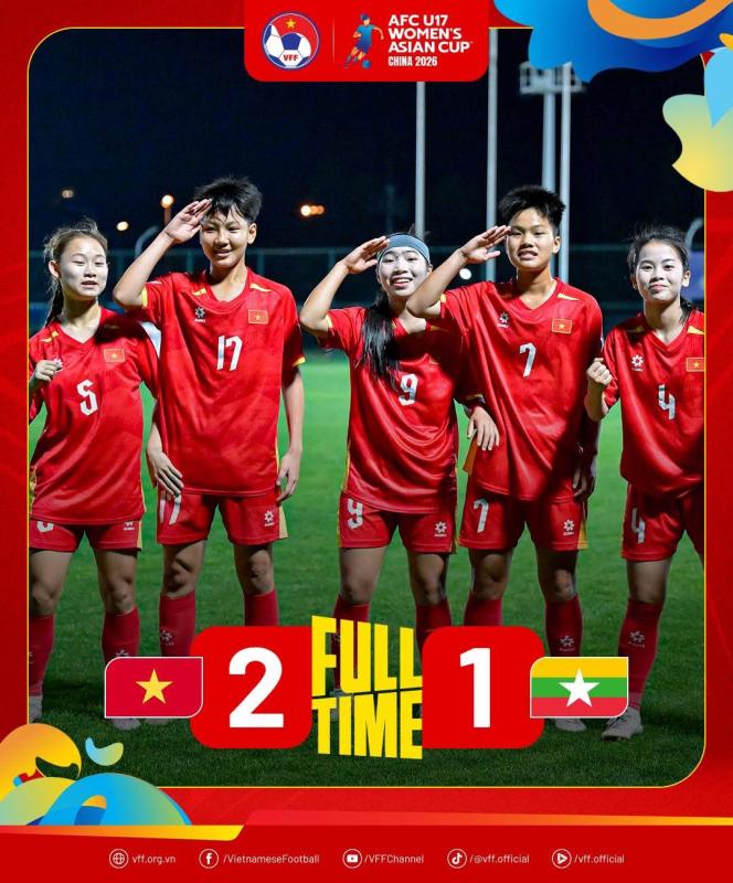 U17 nữ Việt Nam lần đầu vào tứ kết giải châu Á, VFF thưởng nóng nửa tỷ đồng- Ảnh 1.