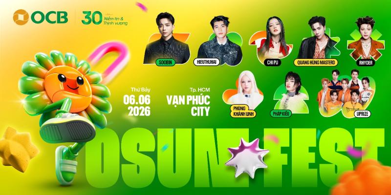 SOOBIN - UPRIZE, HIEUTHUHAI - Pháp Kiều cùng xuất hiện, fan ráo riết săn vé OSUNFEST 2026 - Ảnh 1.