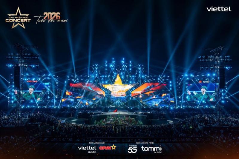 Vẻ đẹp người lính tái hiện đầy cảm xúc tại “Sao Nhập Ngũ Concert 2026” - Ảnh 1.