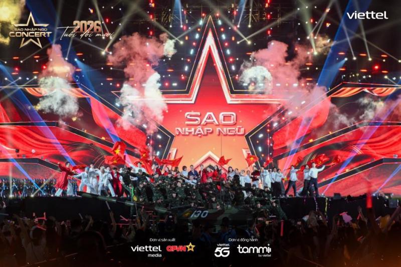 Vẻ đẹp người lính tái hiện đầy cảm xúc tại “Sao Nhập Ngũ Concert 2026” - Ảnh 5.