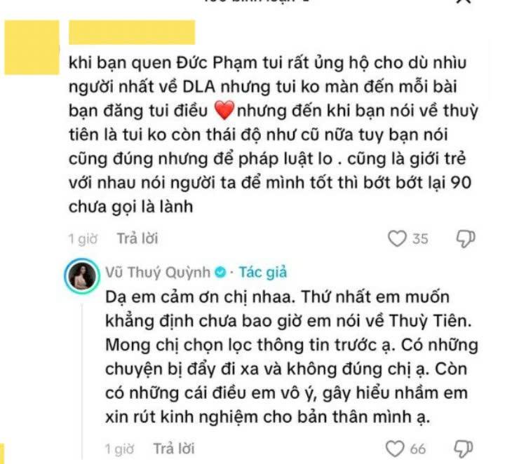 Vũ Thúy Quỳnh lên tiếng về phát ngôn bị cho là đụng chạm Hoa hậu Thùy Tiên- Ảnh 2.