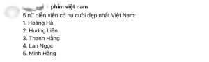 5 mỹ nhân có nụ cười đẹp nhất Việt Nam: Minh Hằng xếp sau Lan Ngọc, hạng 1 rạng rỡ hơn cả mặt trời