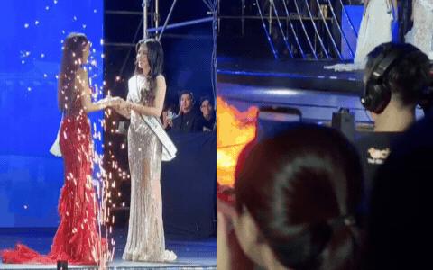 Sân khấu Miss Cosmo TP. HCM bốc cháy khi Nam Anh đăng quang- Ảnh 1. Sân khấu Miss Cosmo TP. HCM bốc cháy khi Nam Anh đăng quang- Ảnh 1.