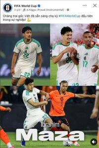 Ngôi sao gốc Việt dự World Cup 2026 bất ngờ xuất hiện trên trang FIFA