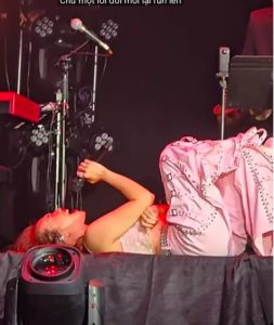 Mỹ Tâm sang Mỹ làm liveshow, nằm vắt chân chữ ngũ hát gây tranh cãi