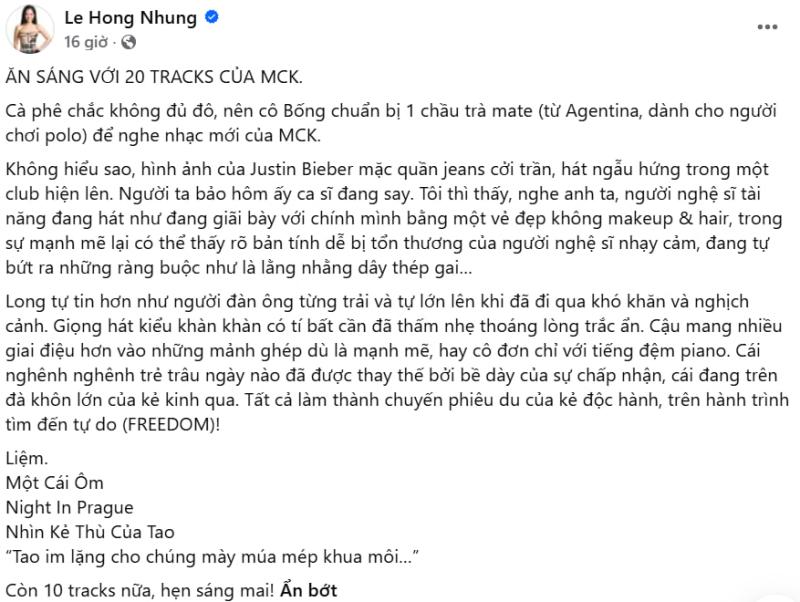 Diva hàng đầu Việt Nam so MCK như Justin Bieber- Ảnh 1.