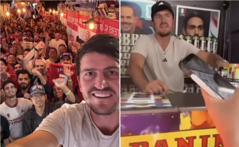 Đam mê khó bỏ: Harry Maguire được bắt gặp mở sạp phát sticker World Cup dù bị tuyển Anh loại cay đắng- Ảnh 1.
