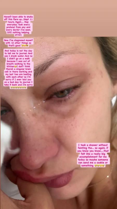 Bella Hadid đau đớn, tàn tạ không nhận ra khi bệnh nặng tái phát- Ảnh 1.
