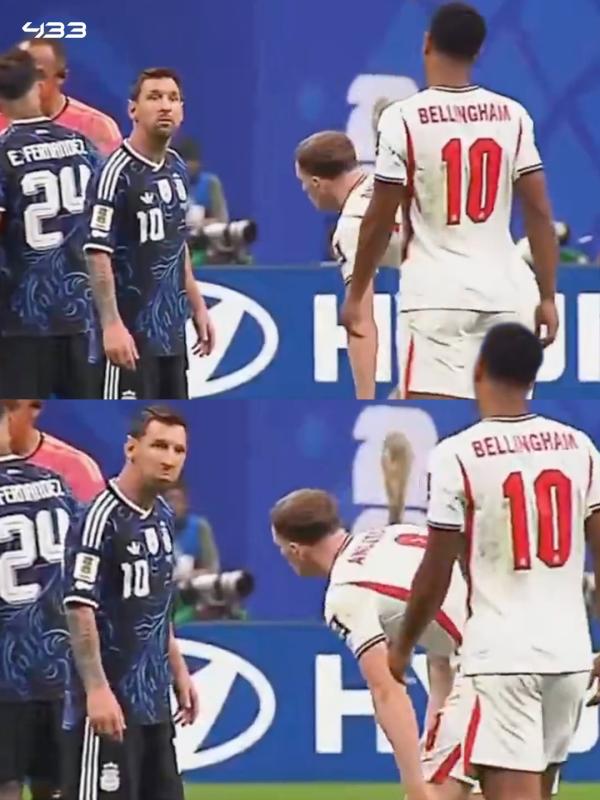 Đang viral: Messi và Bellingham "đấu võ mồm" cực gắt, Goat bĩu môi với "cậu Be", suốt trận kèn cựa nhau căng đét - Ảnh 1.