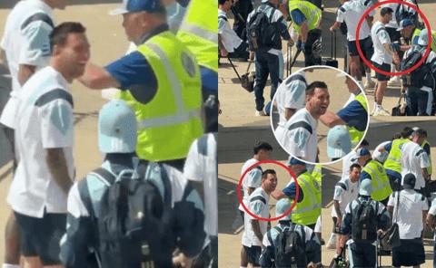 Video: Messi "cười không nhặt được mồm" khi bị kiểm tra an ninh cực gắt, không có đặc cách dành cho GOAT ở World Cup 2026- Ảnh 1.