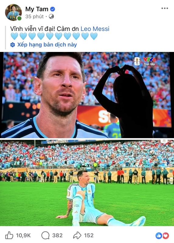 HIEUTHUHAI bắt cận cảnh Messi thất thần sau trận thua, Mỹ Tâm chỉ nói 1 câu về huyền thoại Argentina- Ảnh 3.