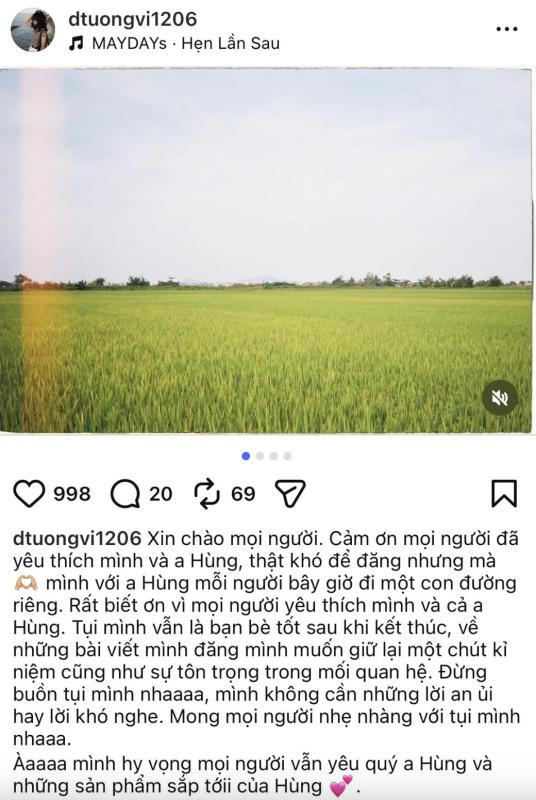 Bạn gái cũ Nguyễn Hùng có động thái lạ sau bài đăng của Thư Đan Nguyễn- Ảnh 1.