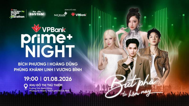 Đêm nhạc VPBank Primes Night - VPBank Ho Chi Minh City Music Half Marathon 2026 hé lộ dàn line-up gây sốt - Ảnh 1.