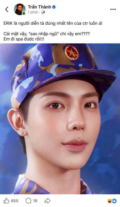 Trấn Thành không chịu buông tha cho Erik- Ảnh 1.