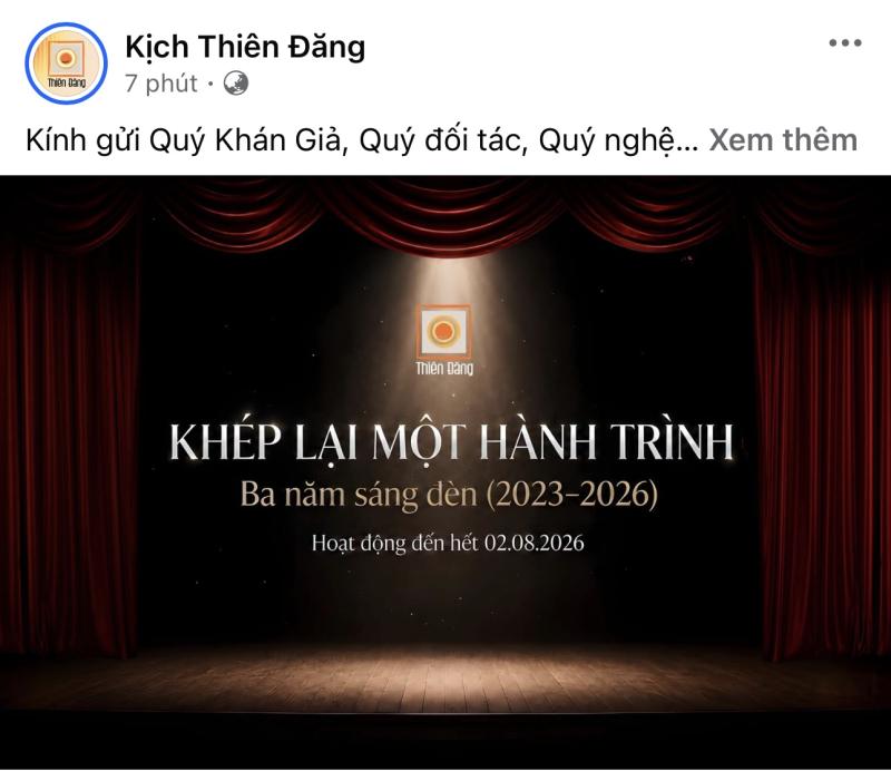 Sau thông tin Thành Lộc rời đi, sân khấu Thiên Đăng chính thức thông báo đóng cửa- Ảnh 1.