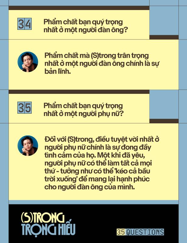 35 Questions x (S)trong Trọng Hiếu: “Tôi chỉ là một đứa trẻ đang ở trọ trên thế gian”  - Ảnh 69.