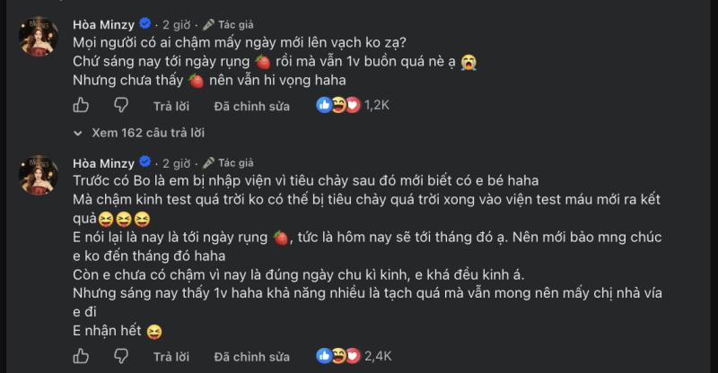 Hòa Minzy bị chê kém duyên vì chia sẻ công khai chuyện "rụng dâu"- Ảnh 2.