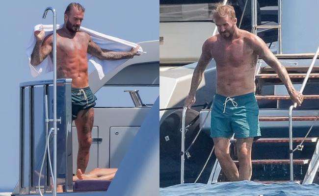 David Beckham cởi trần trên siêu du thuyền 16 triệu bảng Anh: Body vẫn săn chắc nhưng đã lộ dấu hiệu tuổi tác, còn đâu cầu thủ điển trai nhất thế giới một thời!- Ảnh 1.