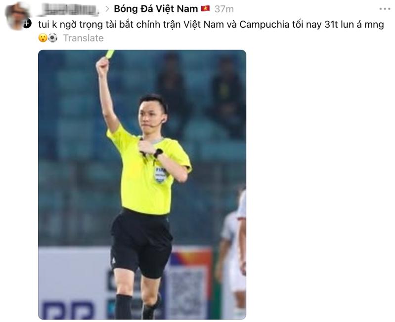 Sốc visual trọng tài trận Việt Nam 3-1 Campuchia: Trẻ như sinh viên, điển trai hút mắt khiến dân mạng thi nhau "truy tìm" danh tính - Ảnh 10.