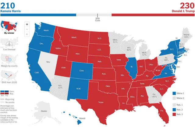Diễn biến bầu cử Tổng thống Mỹ 2024: Báo Mỹ nói ông Donald Trump đắc cử Tổng thống thứ 47 của Mỹ- Ảnh 3.