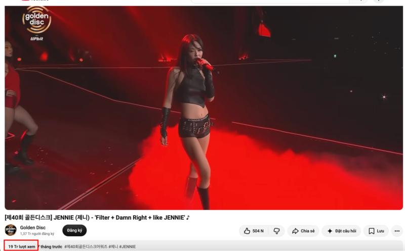 19 triệu lượt xem Jennie (BLACKPINK) “đốt mắt” tại GDA 2026, đẳng cấp thần tượng toàn năng khỏi bàn cãi- Ảnh 4.