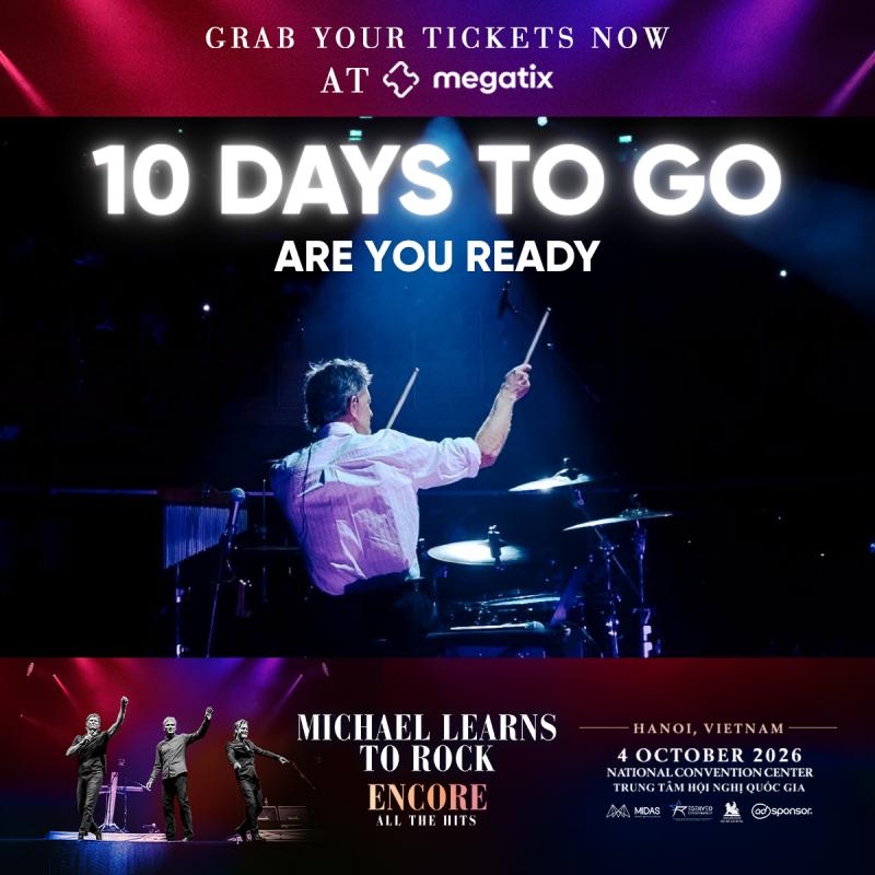 Chỉ còn 10 ngày: Đếm ngược đến đêm nhạc Encore: All The Hits Vietnam 2026 của Michael Learns To Rock tại Hà Nội - Ảnh 1.