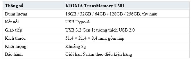 KIOXIA U301 USB 3.2 Gen 1: Gọn trong túi, đủ chỗ cho công việc - Ảnh 5.
