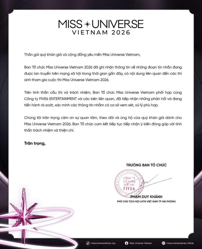 BTC Miss Universe Vietnam lên tiếng nóng về nhóm chat nói xấu- Ảnh 1.