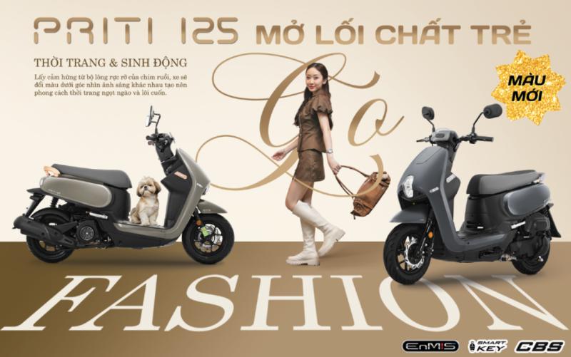 Priti 125 màu mới, bản phối unisex của thế hệ tối giản - Ảnh 1.