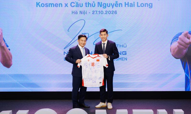 Kosmen công bố cầu thủ Hai Long trở thành đại sứ thương hiệu - Ảnh 2.